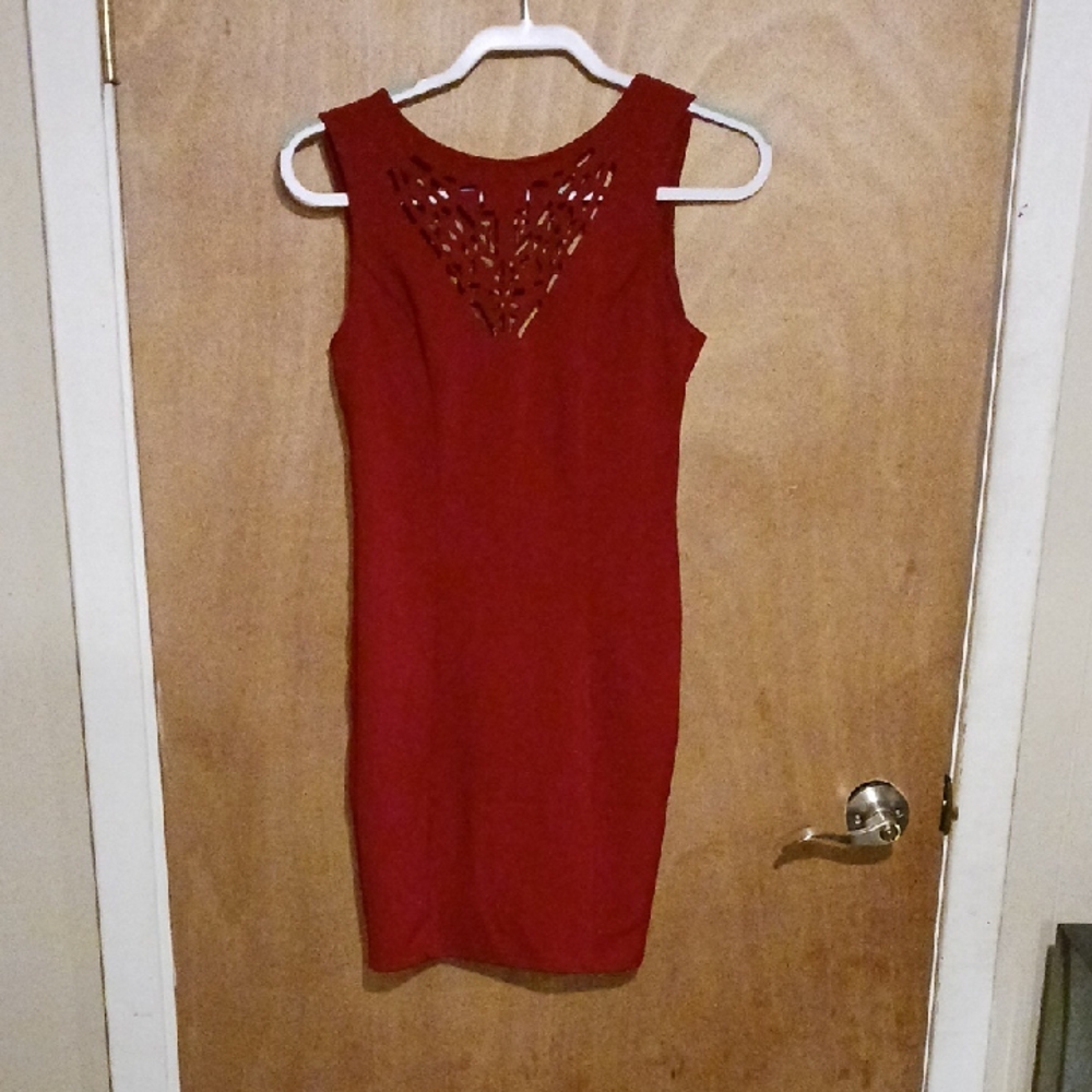 Forever 21 Red Cutout Mini Dress